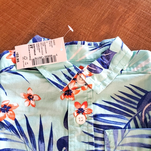 Toddler Poplin Tropical Shirt - Picture 2 of 7
